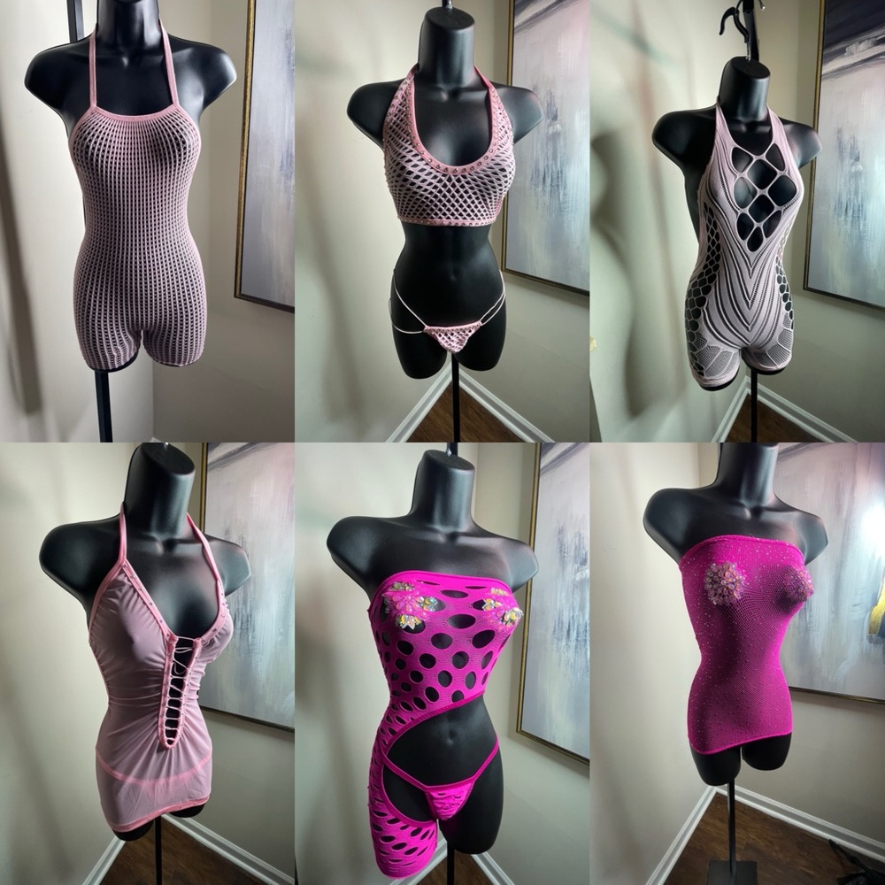 6 pc Pretty pink exotic dance bundle